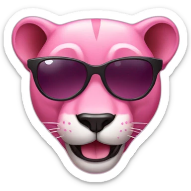 Pink panther with sunglasses sticker