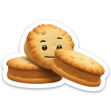 Biscuit with mountain sticker