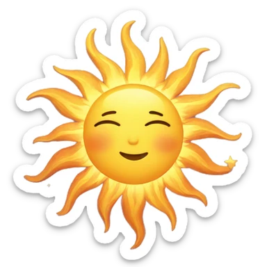 Sun and moon, planets  sticker