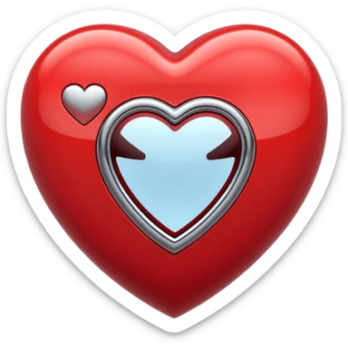 heart with a car motif sticker