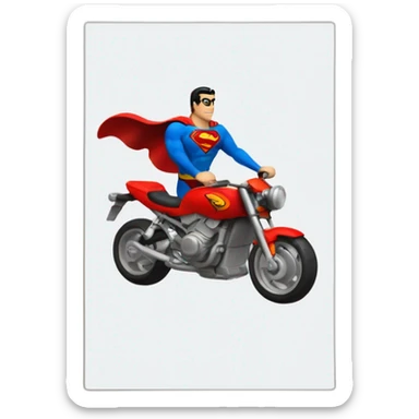 motorbike in superman dress and color without superman sticker