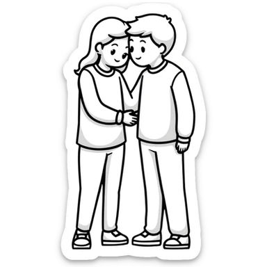 loving couple, spouse to spouse sticker