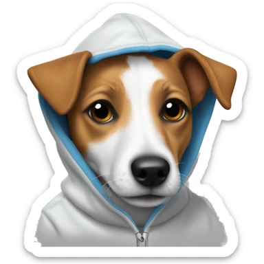 Jack Russell Terrier in hoodie  sticker