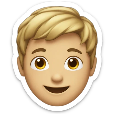 A happy boy who says I am smart sticker