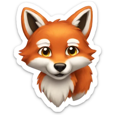 furry fox  sticker