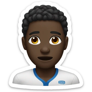 dark-skinned athlete in focus crying sticker
