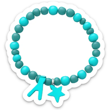cyan rockstar bracelet  sticker
