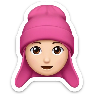 Chce sama czapkę beanie bez postaci noszącej ją, czapka ma być w kolorze brudnego różu  sticker