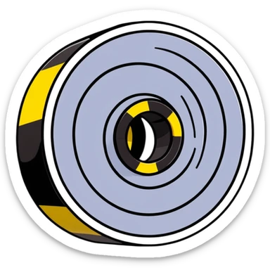 caution tape roll sticker