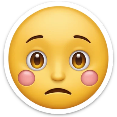 yellow round emoji face with exaggerated facial expressions, looking innocent, naive, and easily fooled, clearly conveying the meaning of 'enayi' sticker