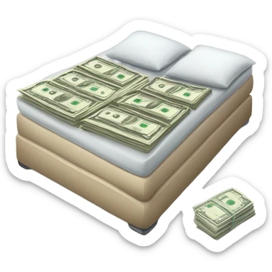 Cash under mattress  sticker