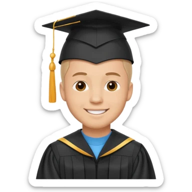 graduated man sticker