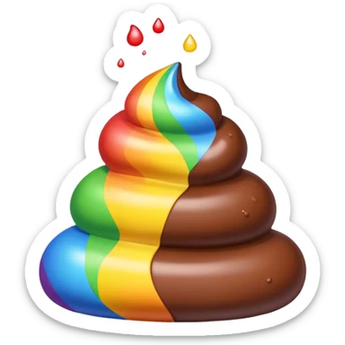 Rainbow poop Chocolaty  sticker