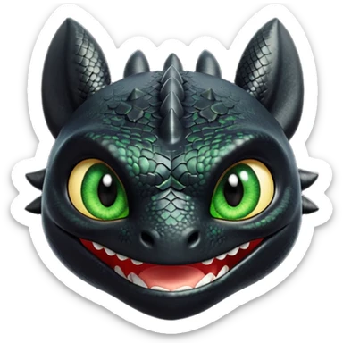 Toothless face only from how to train your Dragon accurate  sticker