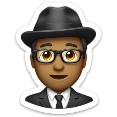 Persona con traje elegante ultilizando un portatil sticker