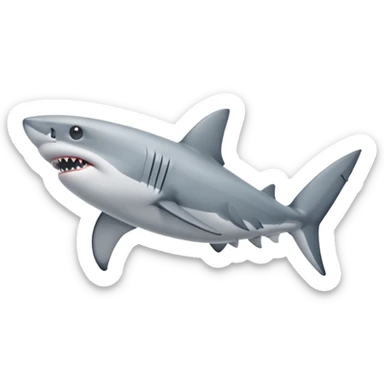 a shark with nike showes sticker