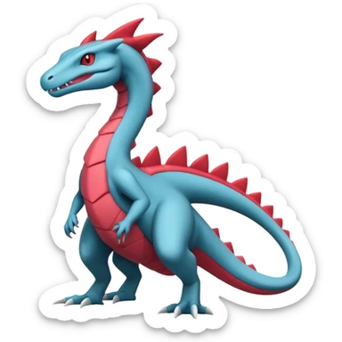 Badass edgy salamence-salazzle-hybrid, full body sticker