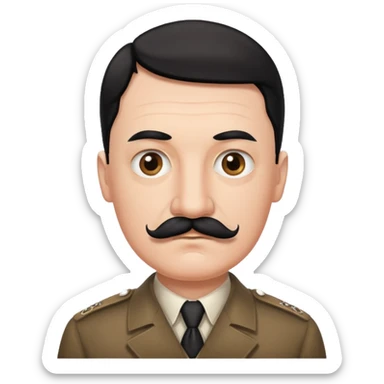 A man who look like hitler sticker