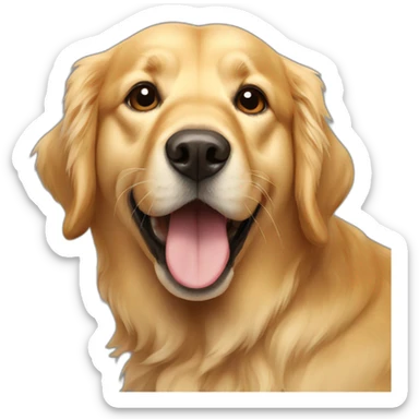 A Golden retriever dog sticker