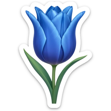 Emoji de tulipán azul sticker