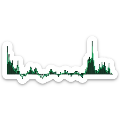 downward trending stock graph sticker