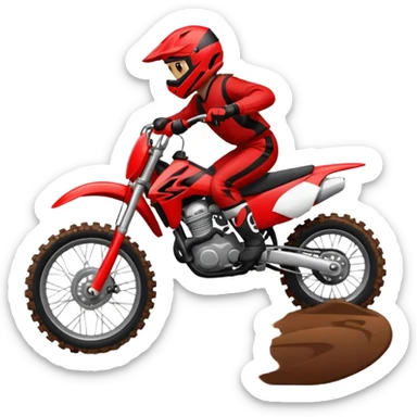 Motocross чёрный с красным sticker