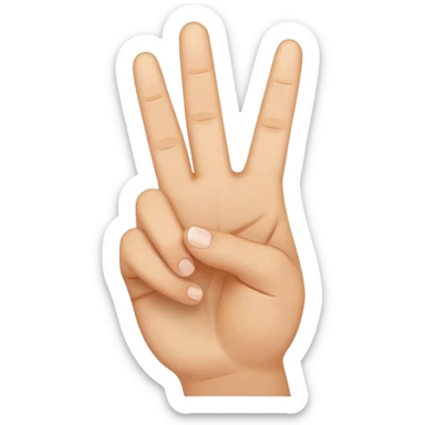 peace sign hand gesture sticker