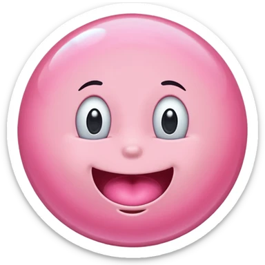 Pink bubbles gums sticker