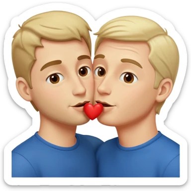 Two men making out  sticker
