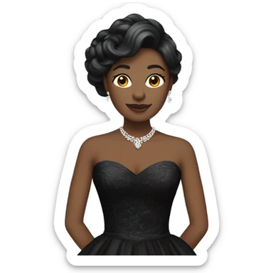 black wedding dress sticker