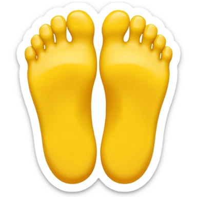 yellow feet emoji sticker