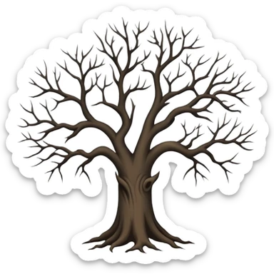 Bare tree without leaves sticker