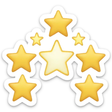 big five stars in row sticker