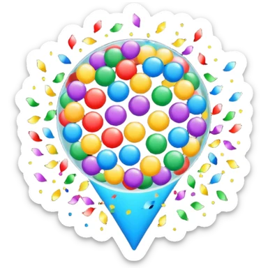 “confetti ball exploding sticker