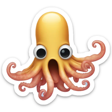 calamary doing a dance  sticker