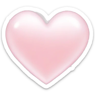 light pink heart with big white sparkles sticker