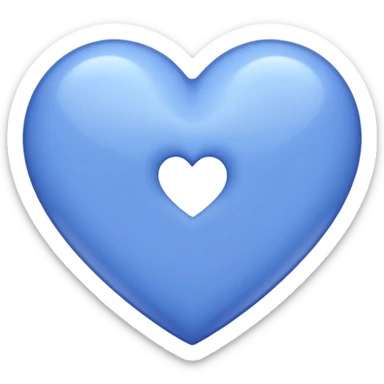periwinkle color heart sticker