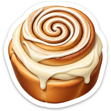 Cinnamon roll with cream sticker