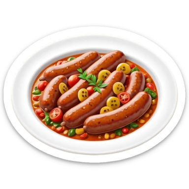 emoji of Rougail saucisse meal. Typical Reunion island meal sticker