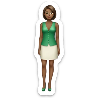 posh-well-fed-girl-green full body sticker