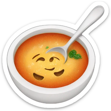 soup with glitter sticker