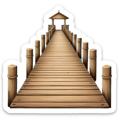Pier on ocean sticker