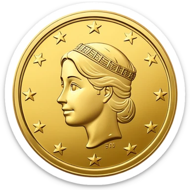 50 euro coin sticker