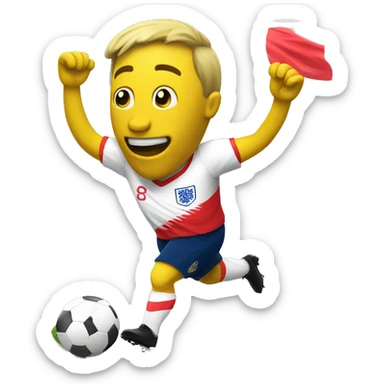 a banana playing football for england (football/soccer) sticker