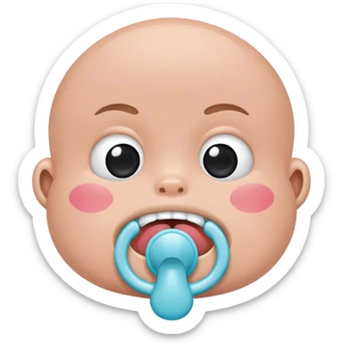 shit using pacifier  sticker