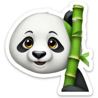 Panda eating bamboo sticker