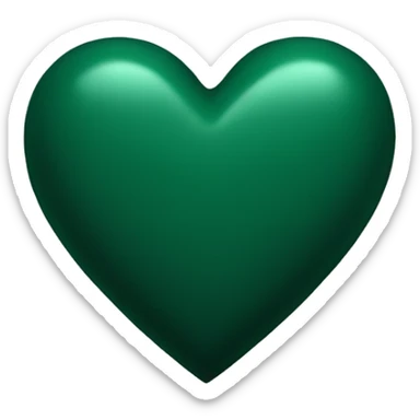 dark green heart sticker