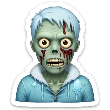 freezing zombie sticker