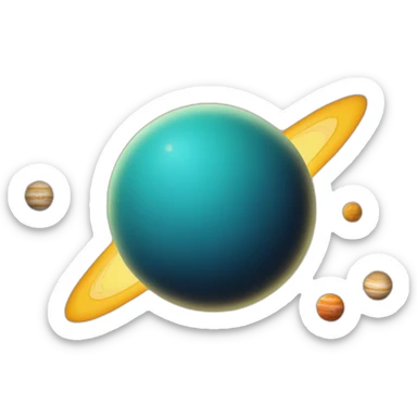 sun planet solar system sticker