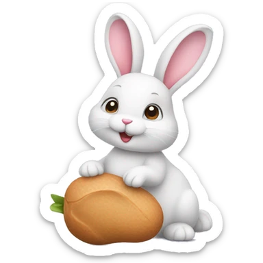 Bunny with peanut  sticker